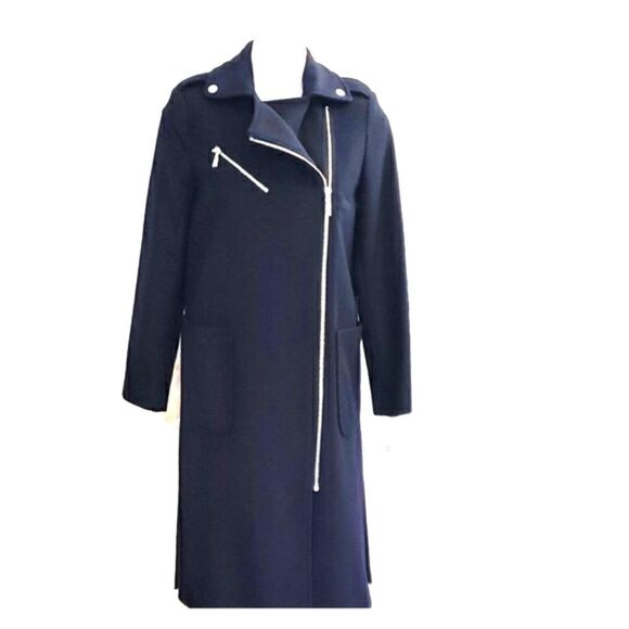 Michael Kors Zipper Asymmetrical Wool Coat - Picture 1 of 6